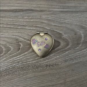 Heart-Shaped Gold Belle Locket Disney trading pin with Purple Accents